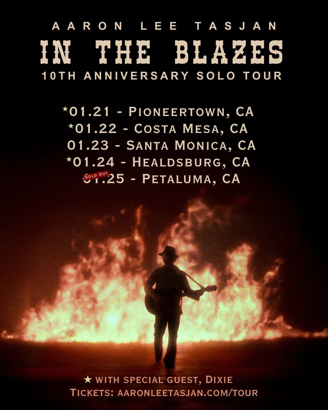 January is coming up fast, can you believe it!? Aaron Lee Tasjan&rsquo;s In The Blazes 10th Anniversary Solo Tour hits California next month with one show already SOLD OUT. There's no better way to ring in the new year than a show from ALT, trust us!