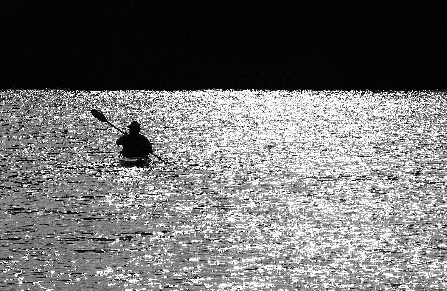 Heading back with my friend Gary in the late afternoon after a day of kayaking on Franklin Falls Pond. 