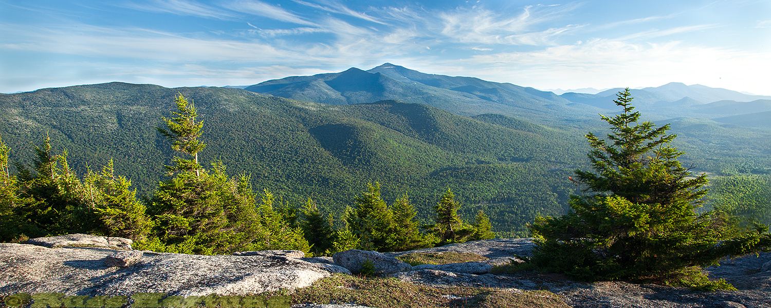 Whiteface Mountain from the top of Catamount Mountain in the early morning. 