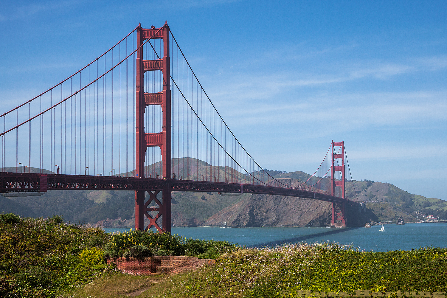Golden Gate Bridge - San Francisco. The iron ore to build this bridge came from the mines at Lyon Mountain and was also used in the Brooklyn Bridge, and the George Washington Bridge.