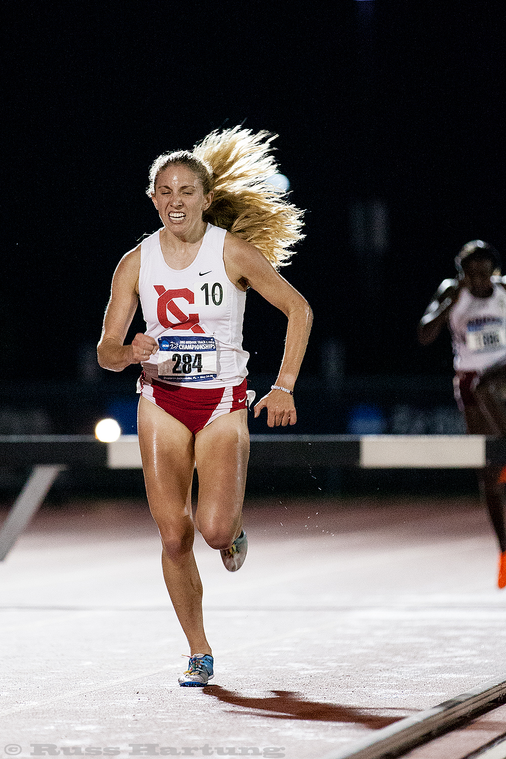 Genna Hartung digging out the final lap at the 2012 NCAA Division 1 Regional Championships in Jacksonville, Florida. It was this effort that got her to the NCAA National Championships that year. 