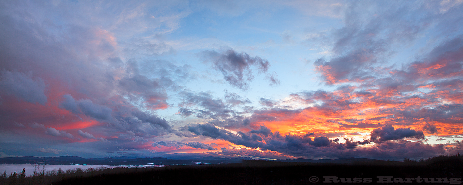 Clearing storm at sunset over the Adirondacks. 