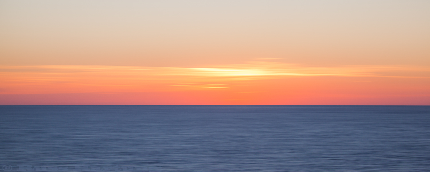 Long exposure sunset over the ocean. 