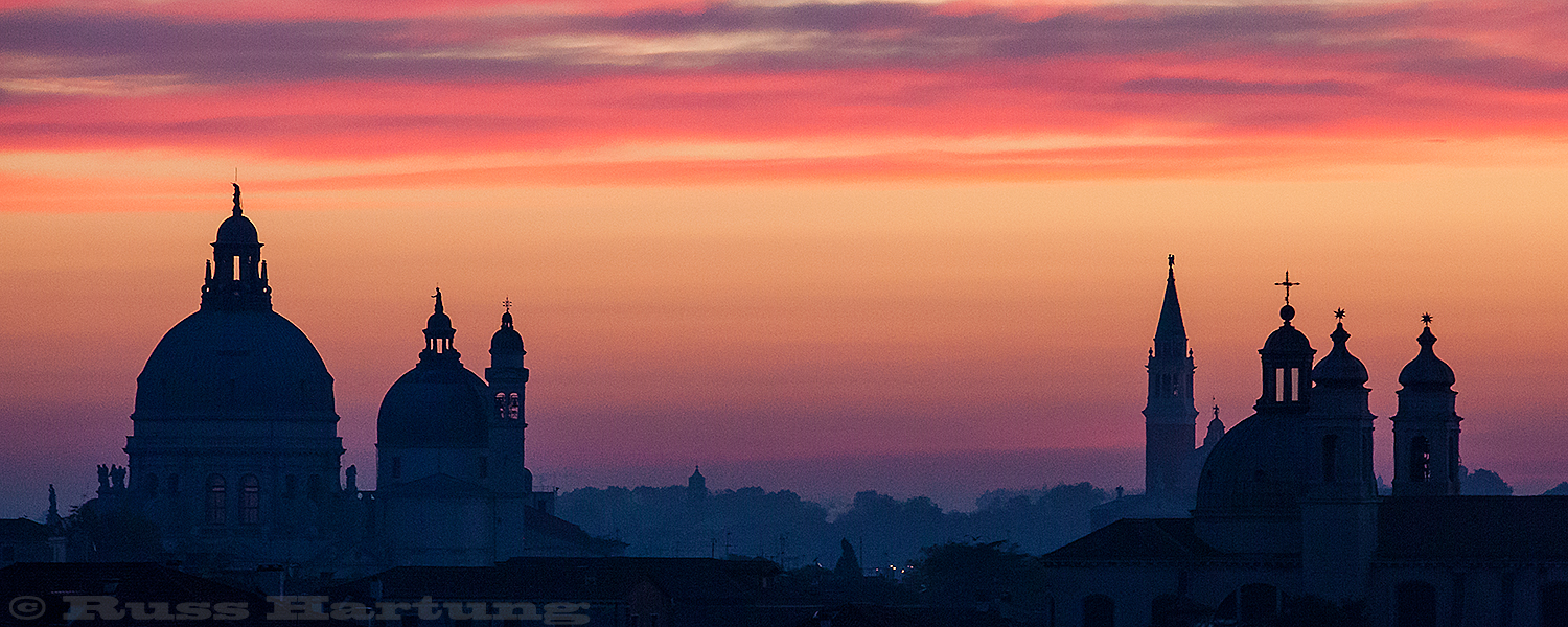 Skyline at sunrise. Venice, Italy