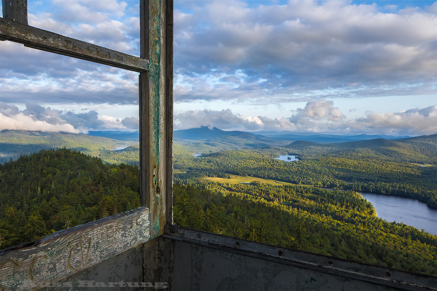 View towards the Northwest from the Goodnow Mountain fire tower. 