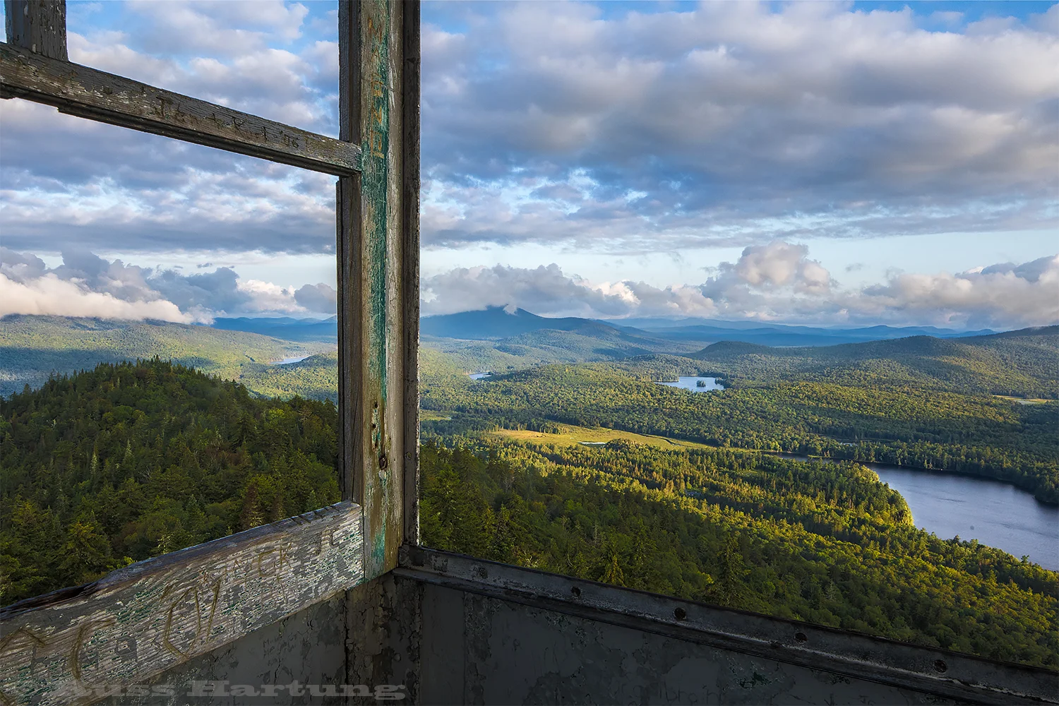 View towards the Northwest from the Goodnow Mountain fire tower.