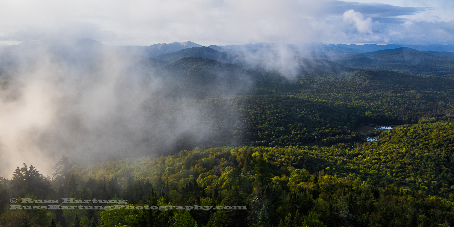 Southern view from the Goodnow Mountain fire tower. 