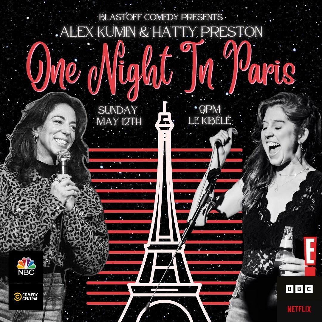 Paris!! Come see me and me best girl @prattyheston in your fine city on May 12th 🇫🇷 show in English, vibes in French 💋 ticket link in bio