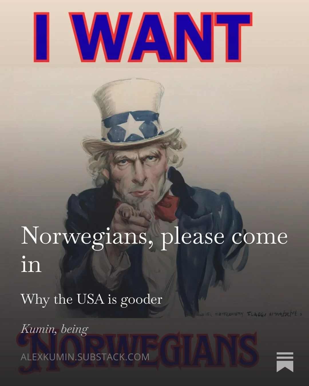 🇺🇸🇺🇸C&rsquo;mon Norway, you know you want to give up your healthcare &amp; social safety nets for a little slice of this American pie 🥧