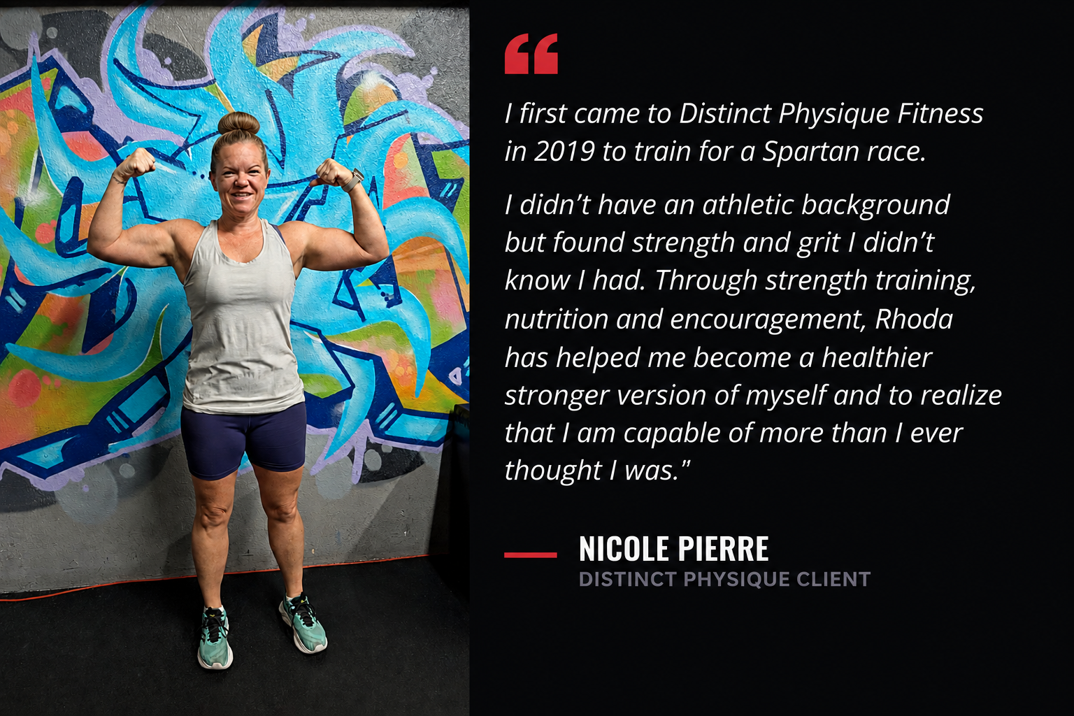 "Client fitness transformation at Distinct Physique Fitness Sacramento"
