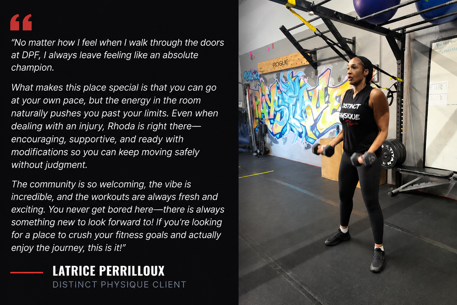 "Client fitness transformation at Distinct Physique Fitness Sacramento"