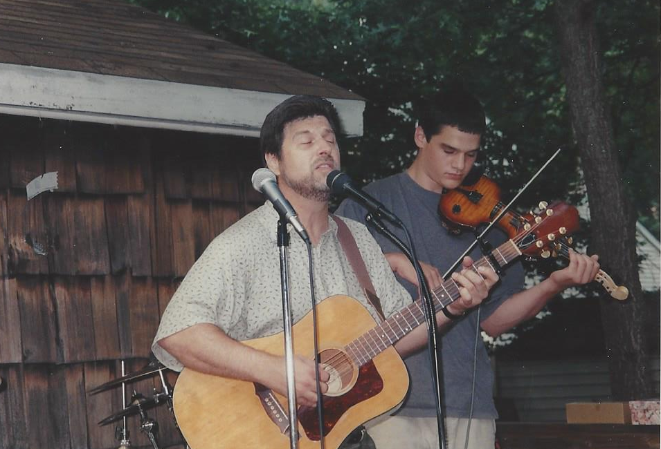  August 2001 – Oldest known photo of two owners of Sound Beach Music together. 