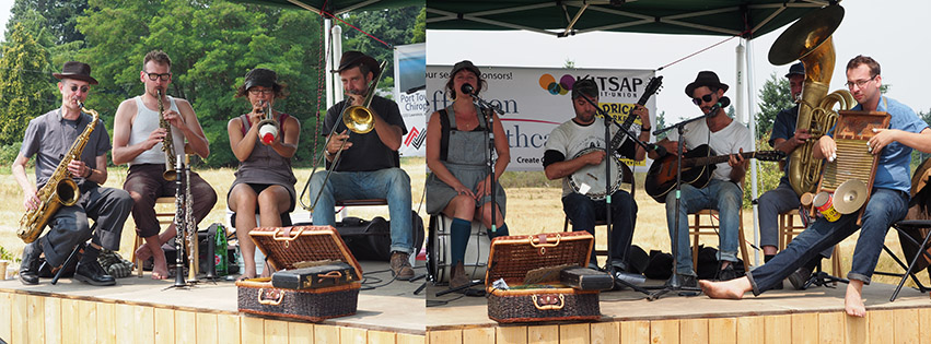 Tuba Skinny at the Chimacum Farmer's Market. Photo by Katy McCoy.