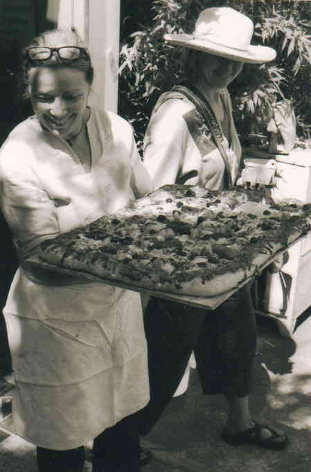 Linda Yakush with Focaccia