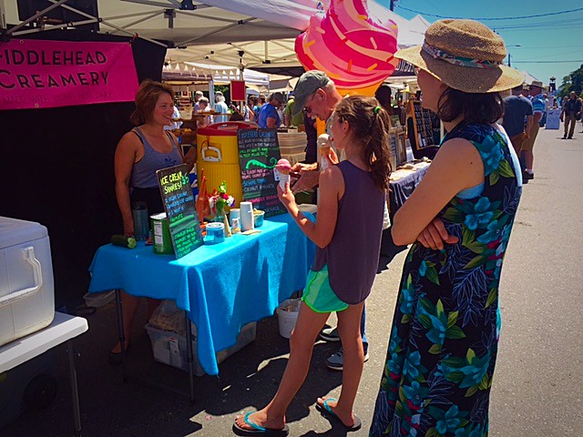 Fiddlehead Creamery, perfect for a warm market day!