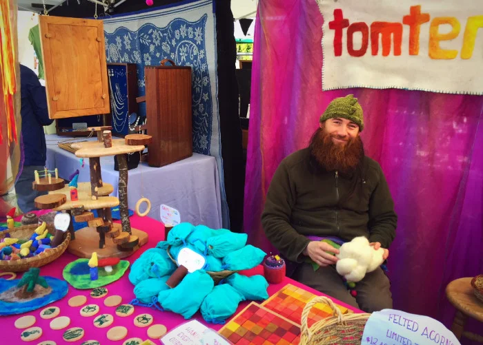 Tim with Tomten toys.