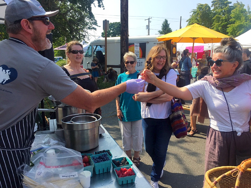 Thank you Arran Stark for a fantastic berry chef demo. Arran is at the PT Wednesday Farmers Market today with another chef demo. Come check it out!