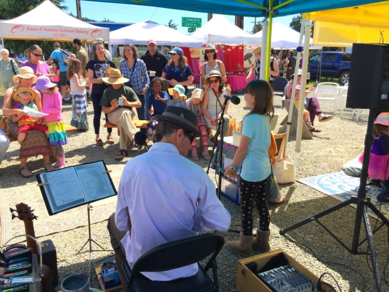 Open mic with Harmonica Pocket at the Chimacum Farmers Market Opening Day.