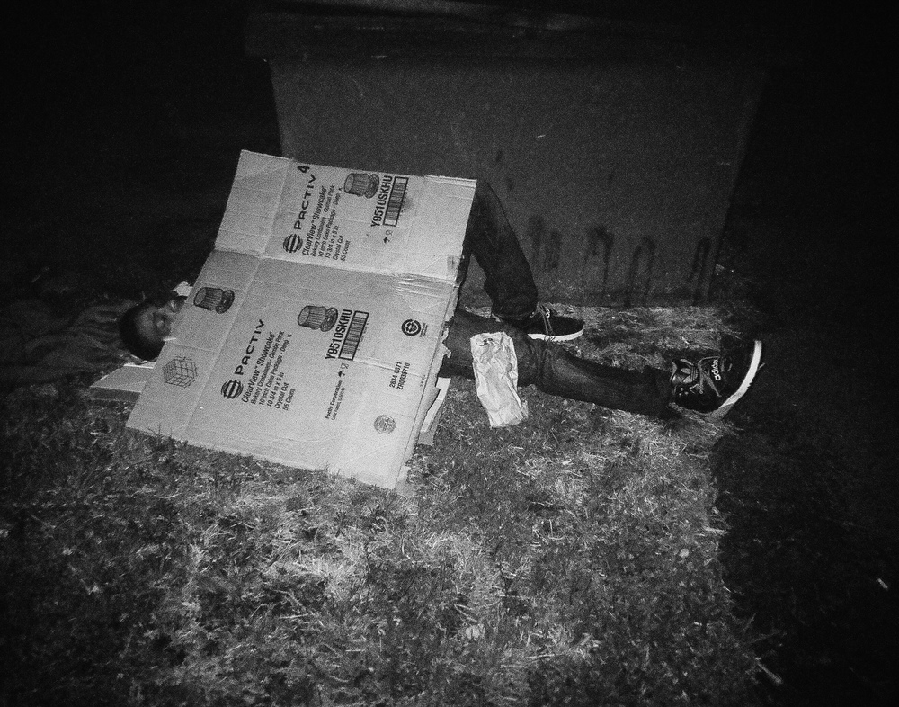 Pain by Allen Johnson “This represented the pain and the bad decisions I used to make in the past. This photo means a lot because it reminds me that if I get in a good place, I want to help people. I never cared about if someone saw me laying there, there were no rules. I respect myself a lot more now. There’s help out there, you just have to go to it.”