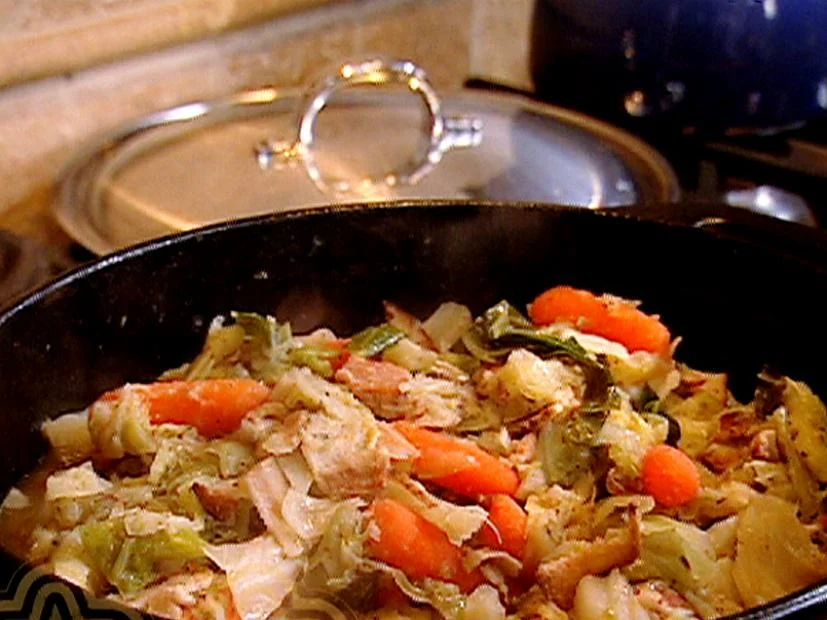 Braised Cabbage Wedges and Carrots Recipe