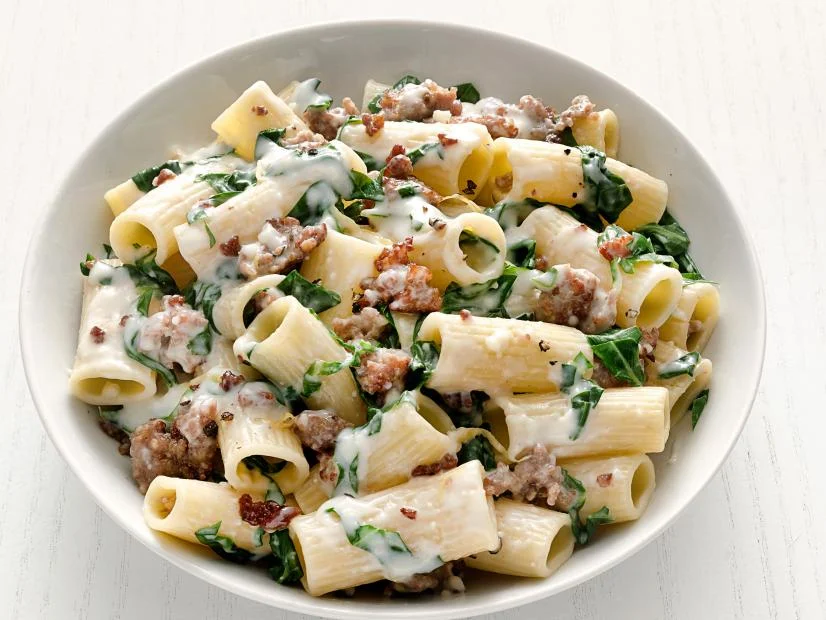 Rigatoni with Swiss Chard and Sausage