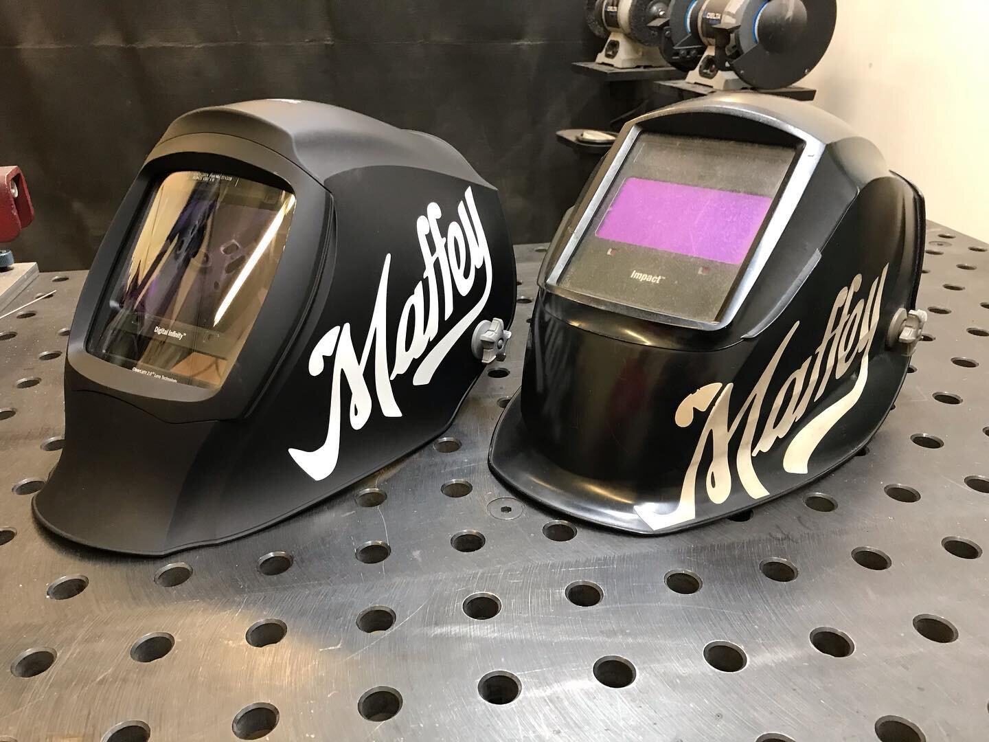 Changing of the guard for the old welding helmet. I&rsquo;ve had this Hobart Impact for 8 years now and for a cheaper helmet it&rsquo;s done me quite well. Lots of time learning and practicing under that hood. It was time to step up to this Miller Di