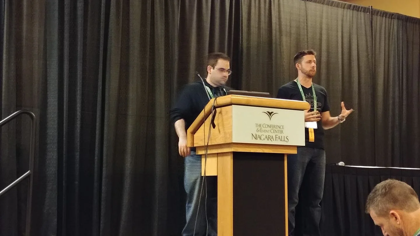 Tone Purczycki and Frank Gigglia give thier guerilla marketing seminar at the 2017 Room Escape Conference, Niagra Falls, NY