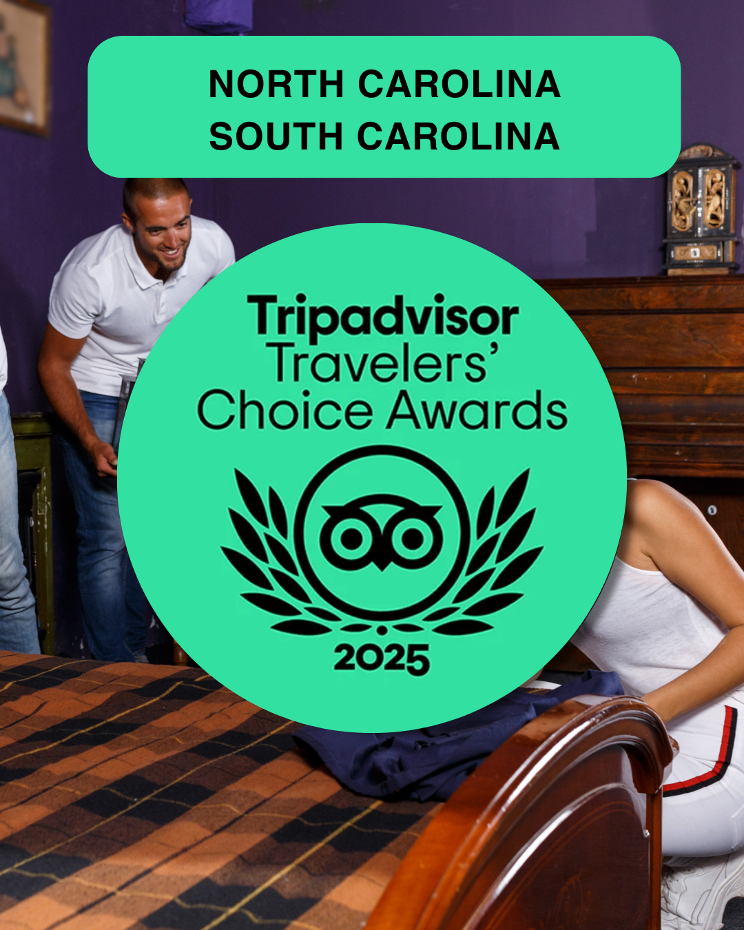 Tripadvisor Travelers’ Choice Award North and South Carolina