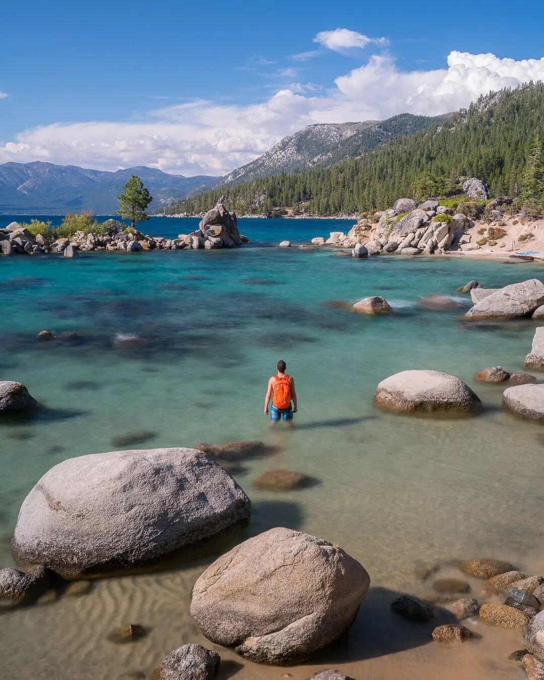 Lake Tahoe hasn't been this clear and blue since the 1980s. The water is so clear because the balance of life beneath the water changed. The shrimp introduced to the lake by humans years back have temporarily gone away and the zooplankton that clean 