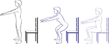 Stand to sit avoiding plonking