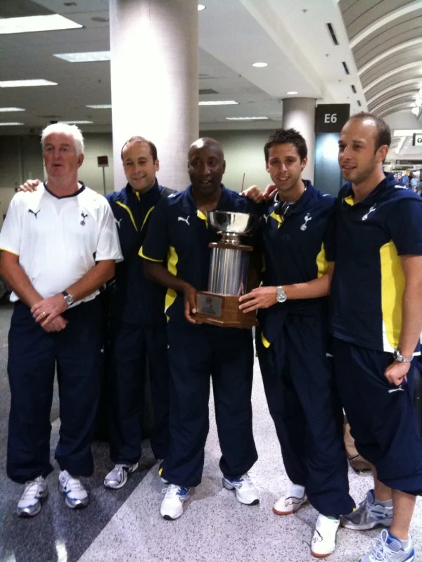 Myself (with a touch more hair) and the rest of the coaching staff after winning the Puma Cup In the US. 