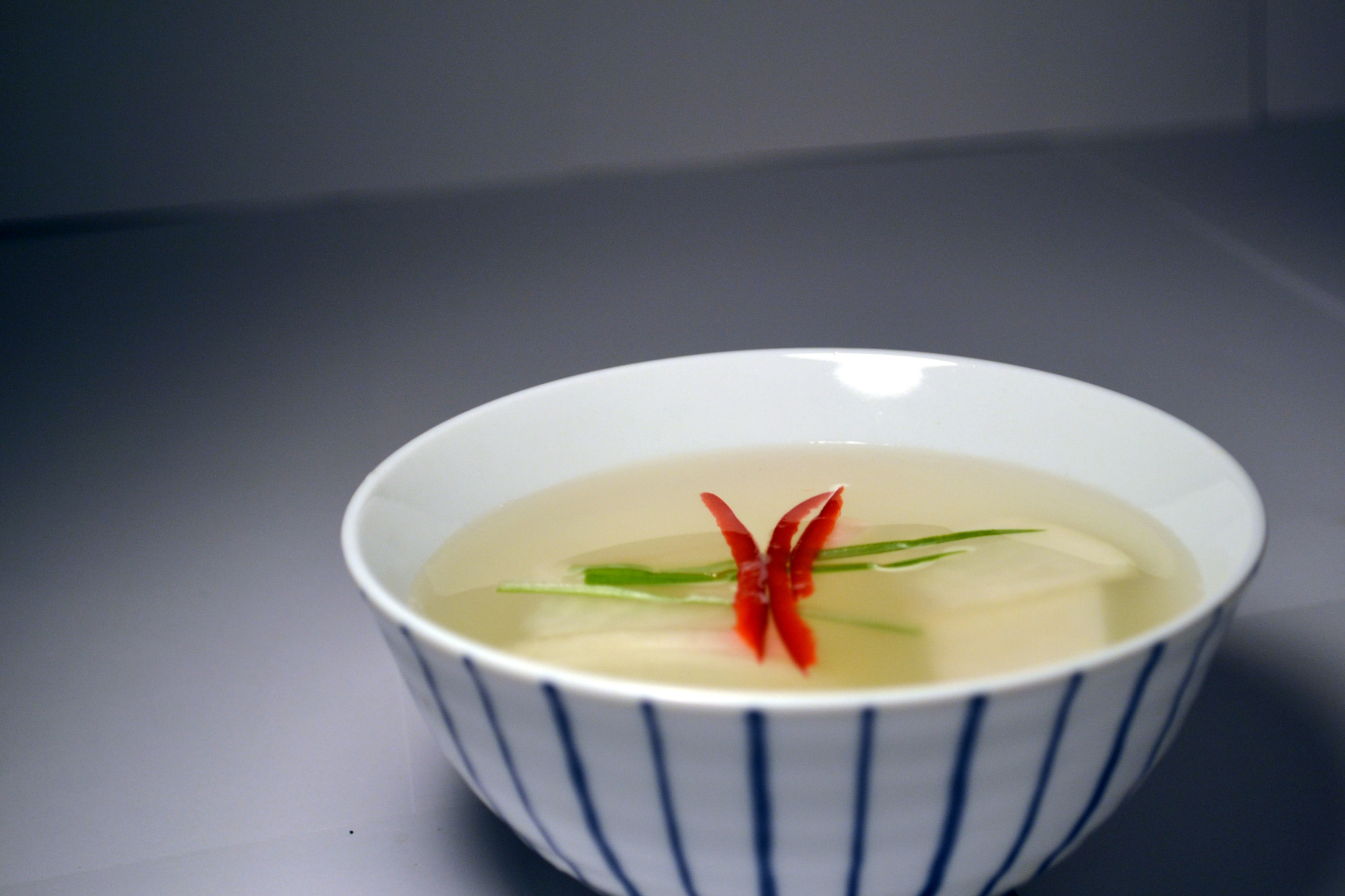 DONGCHIMI: One of our most effective Kimchi. Not only does the taste spark pleasure, we have found it helps with digestive problems. It is much more watery than the other types.