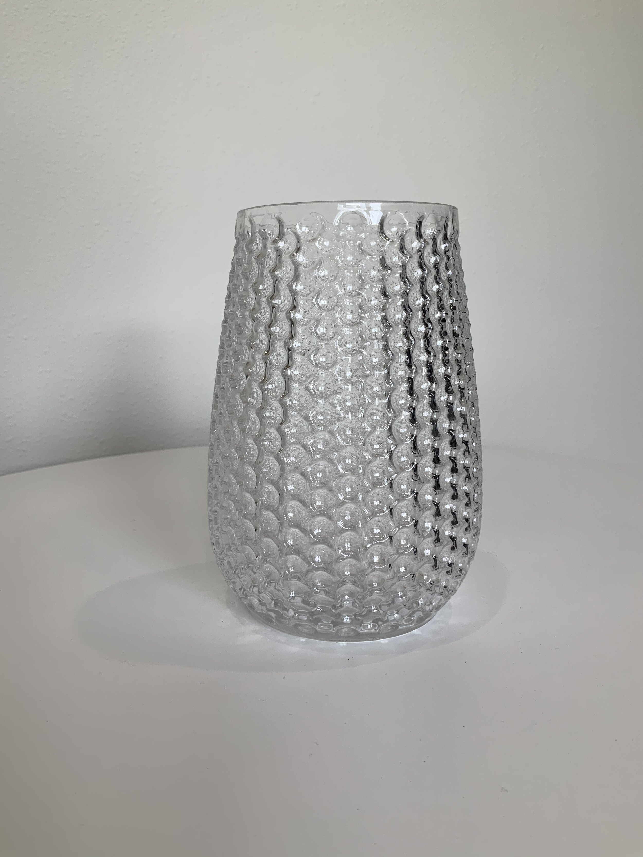 Pebble stone vase/candle holder 6" tall, 3"opening (37 pc) - $4