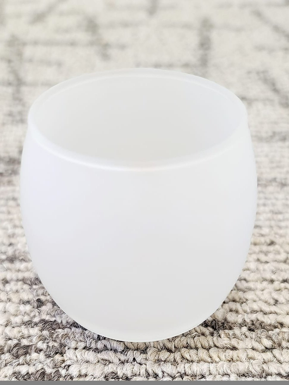 White Frosted Glass Votive with candle (72) - $1.50