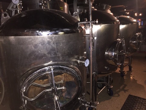 Tanks before crating at Armstrong Brewing