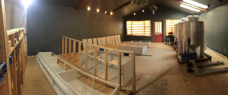 Taproom in progress