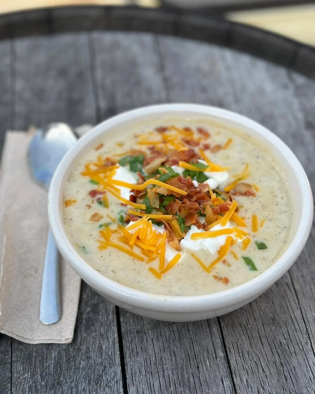 Loaded baked potato soup is back, while supplies last!