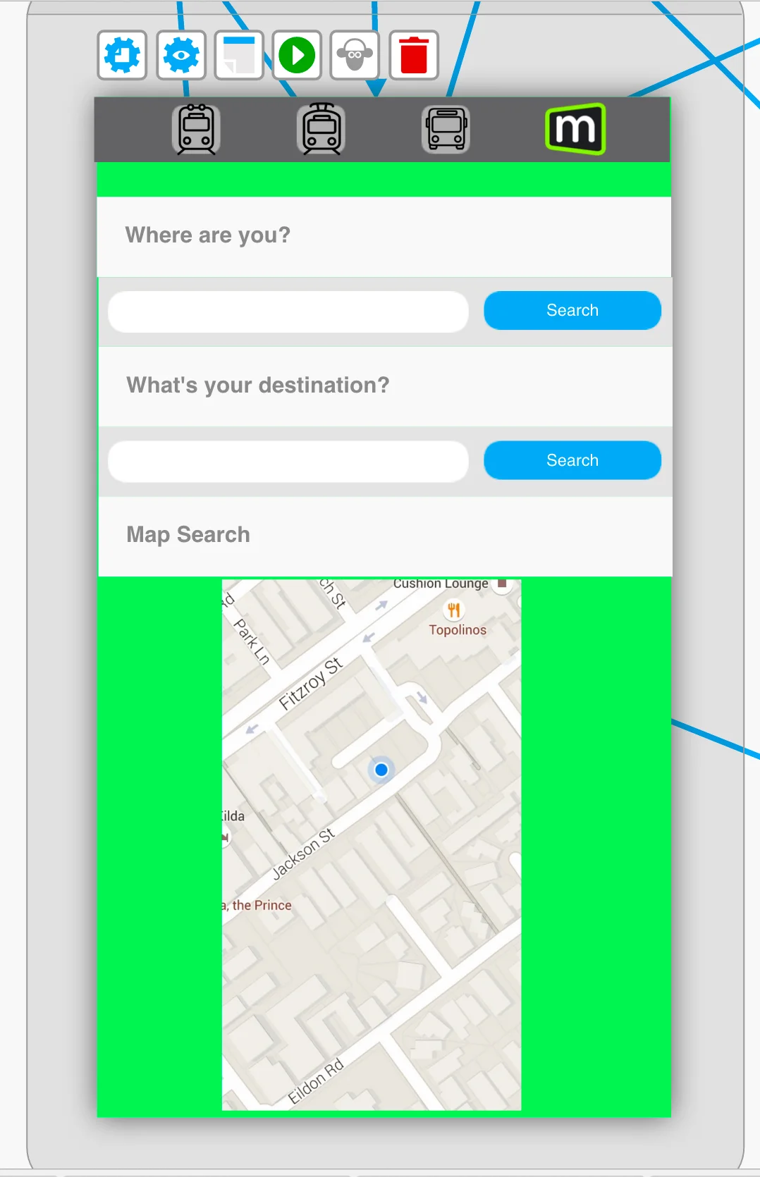 Put in where you are (or use your mobile's gps) and put in where you want to go. 