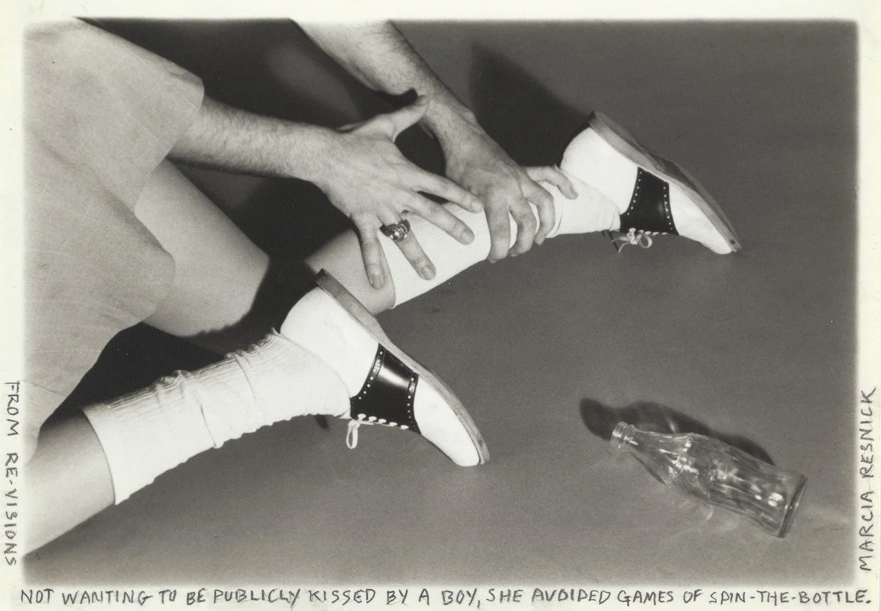 Marcia Resnick (American, born 1950). " Not Wanting to be Publicly Kissed by a Boy, She Avoided Games of Spin-the-Bottle ". 1978. Gelatin silver print, 5 1/4 x 7 3/4" (13.3 x 19.7 cm). The Museum of Modern Art, New York. Acquired through the generosity of Roxann Taylor © 2016 Marcia Resnick
