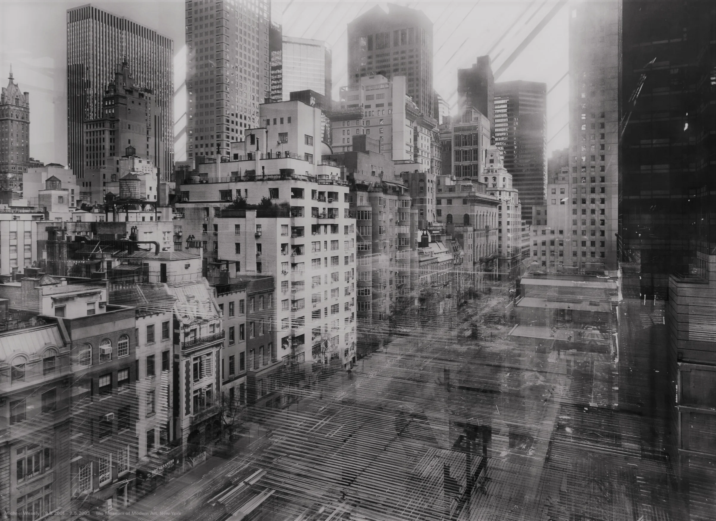 Michael Wesely. 9 August 2001 - 2 May 2003 The Museum of Modern Art, New York . 2001-03. Chromogenic color print, 40 3/16 x 55 1/8" (102 x 140 cm). The Museum of Modern Art, NY. Purchase. © 2016 Artists Rights Society (ARS), New York/VG Bild-Kunst, Bonn