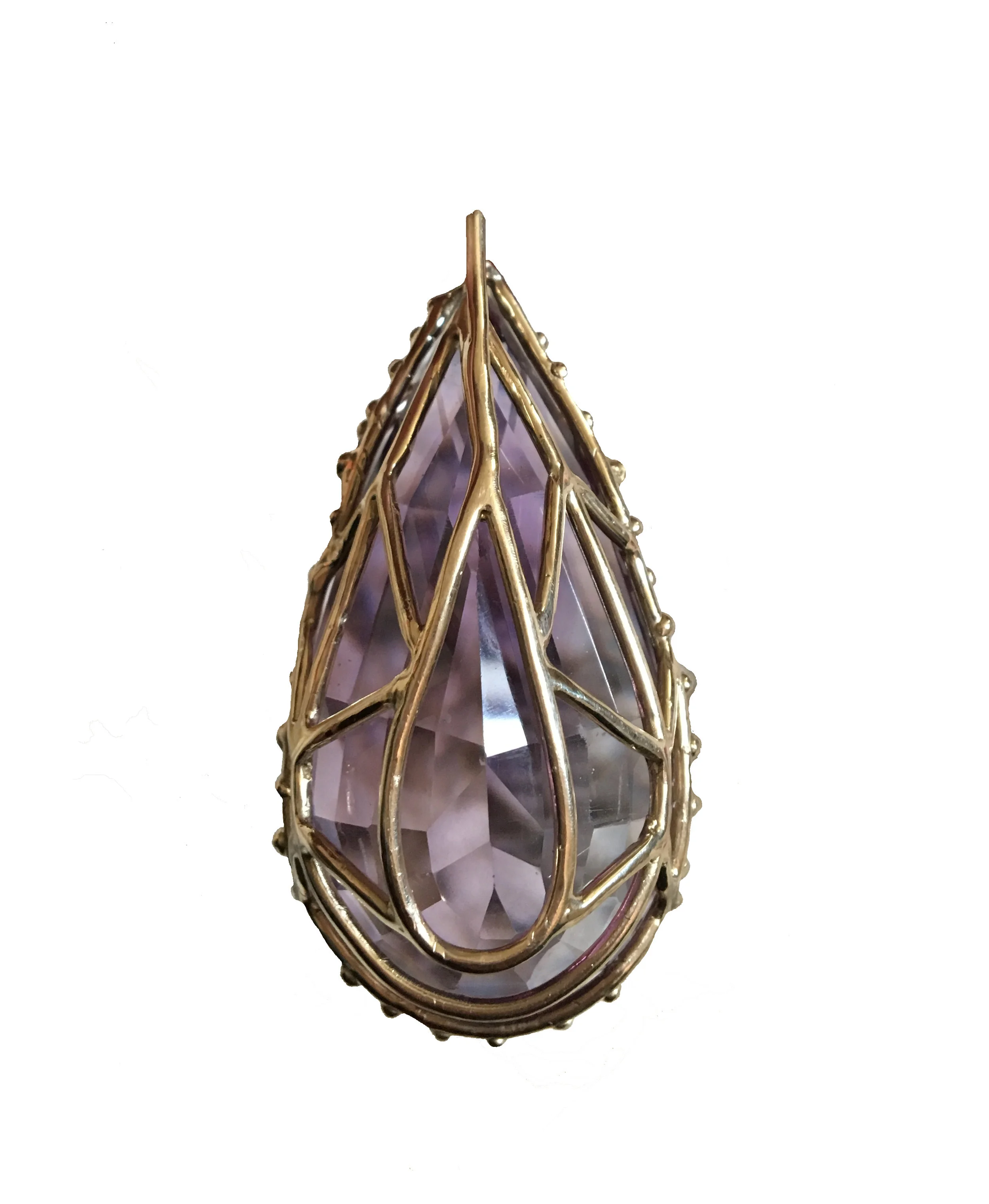Back of amethyst pendant