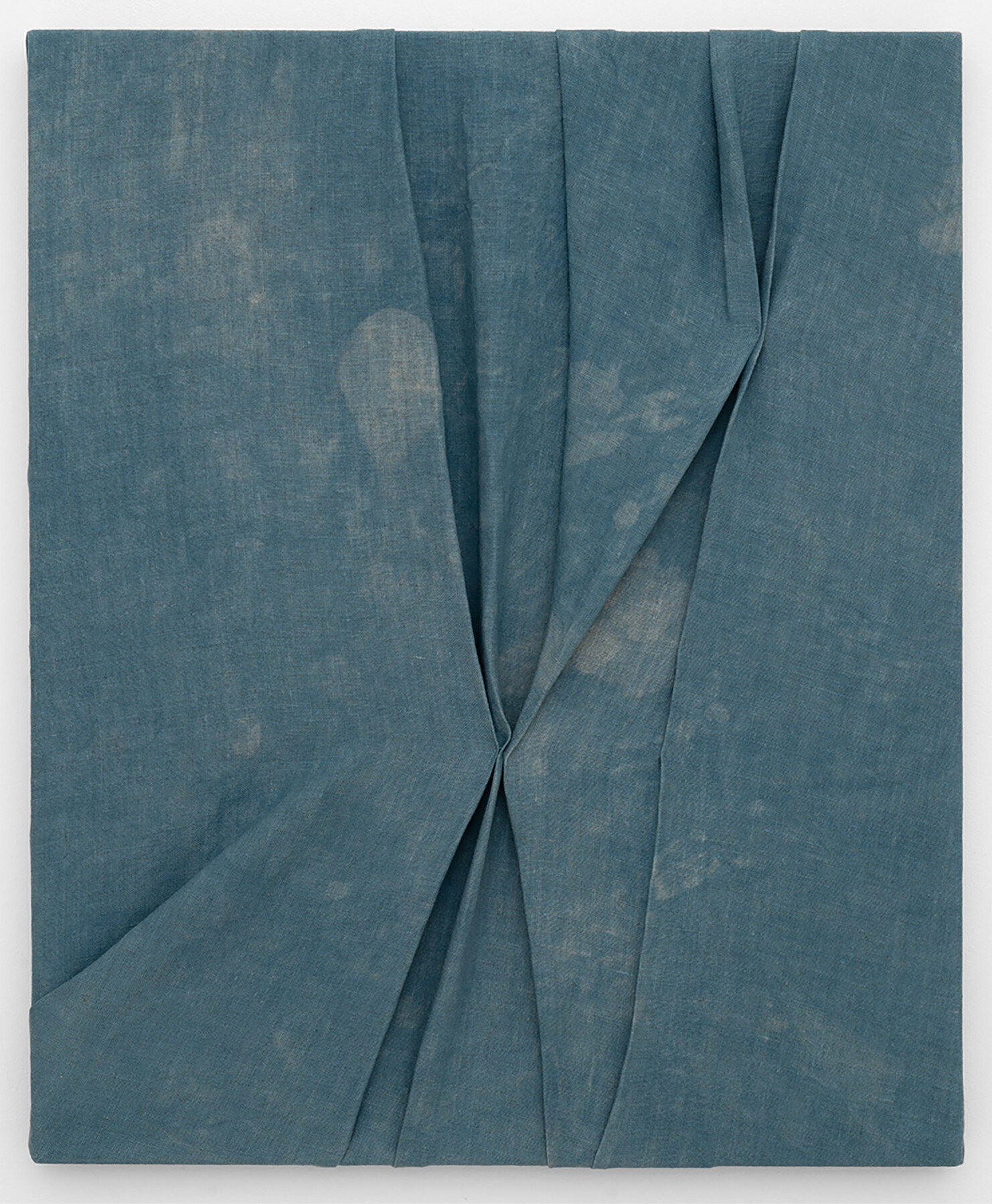   All My Blues Behind , 2021                                                                                               Indigo dyed linen, stitched                                                                                                    
