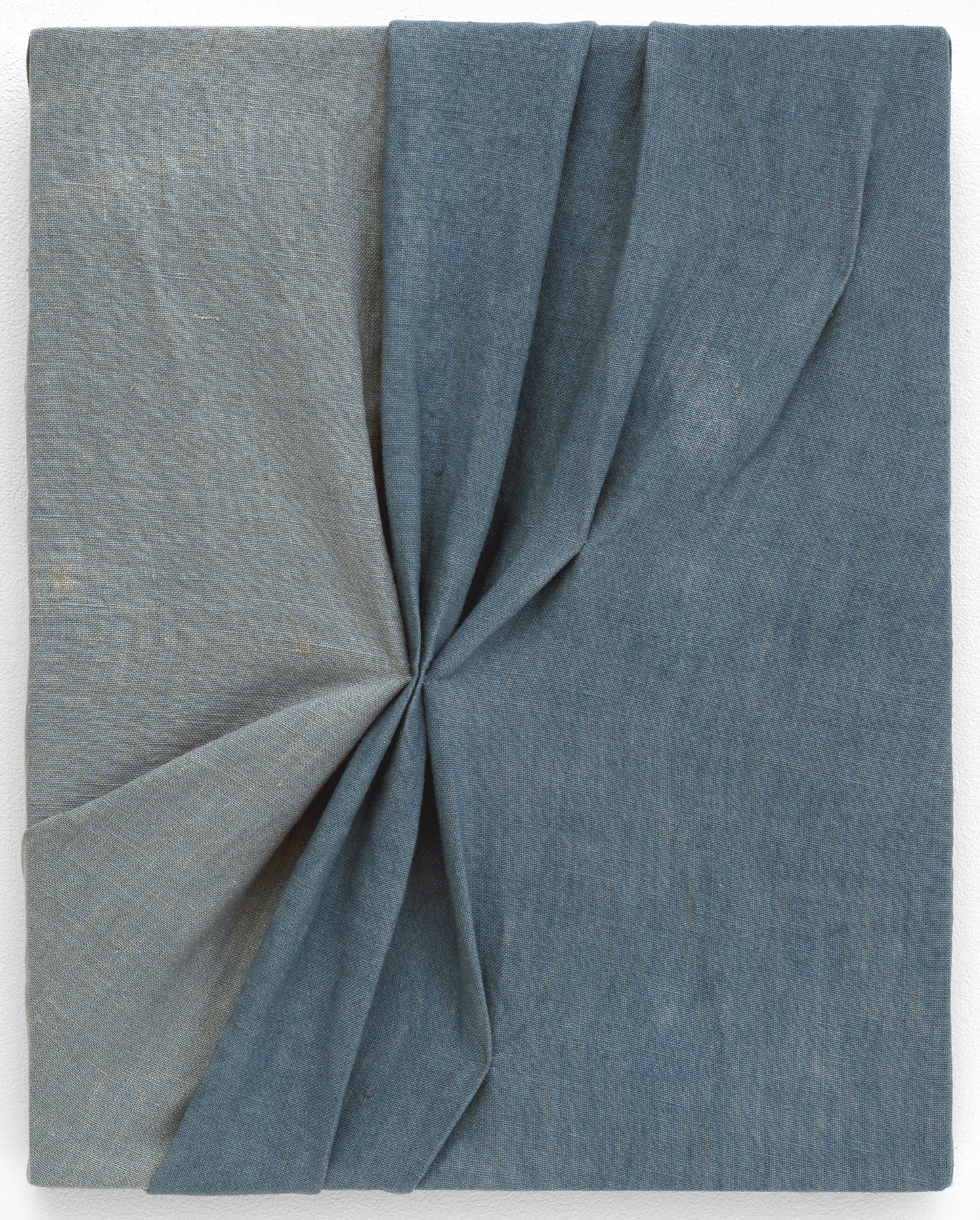   Beneath the Waves,  2022                                                                                               Indigo dyed linen, stitched                                                                                                     1