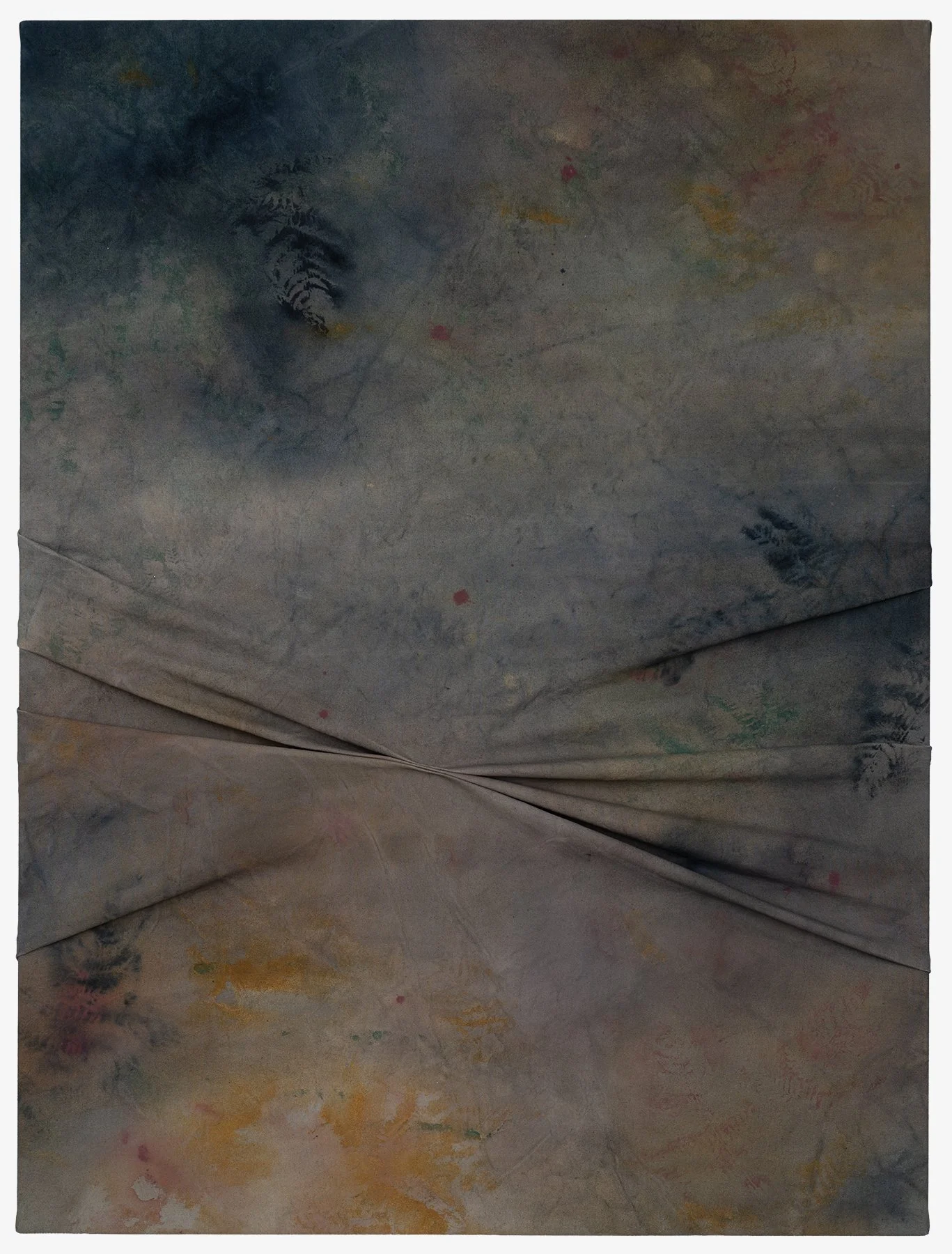   Lost in a Forest , 2026                                                                                               earth pigments and acrylic on stitched canvas                                                                                     