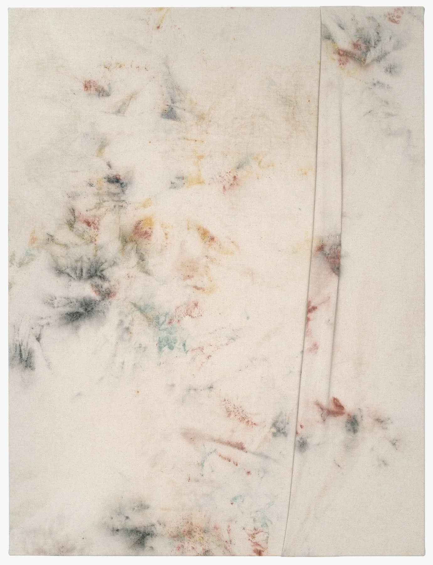   Awake I Dream , 2026                                                                                               earth pigments on stitched canvas                                                                                                    