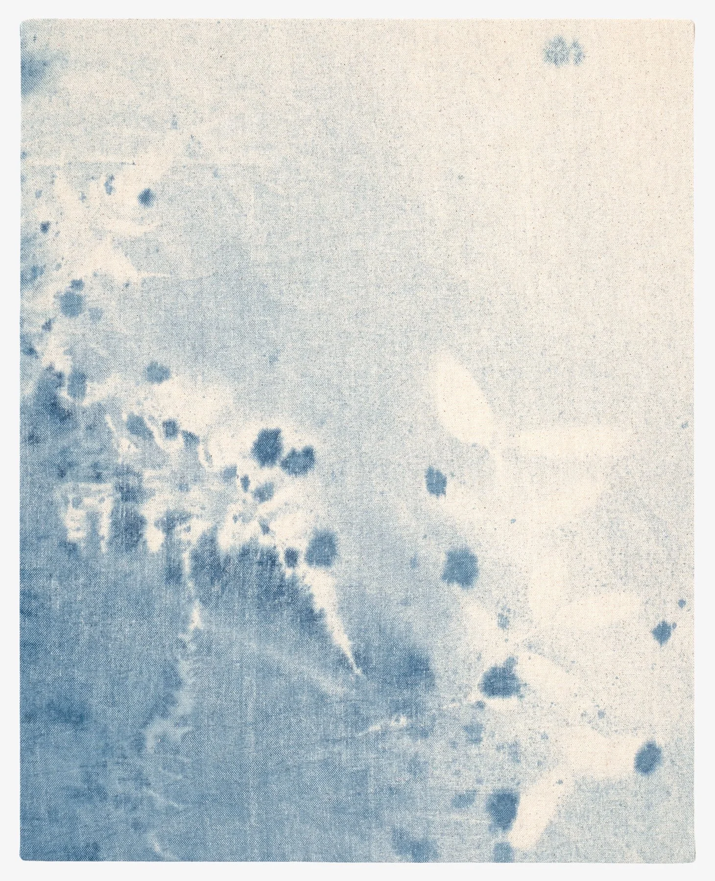   Here With You,  2025 indigo dye on canvas 20 × 16 inches 