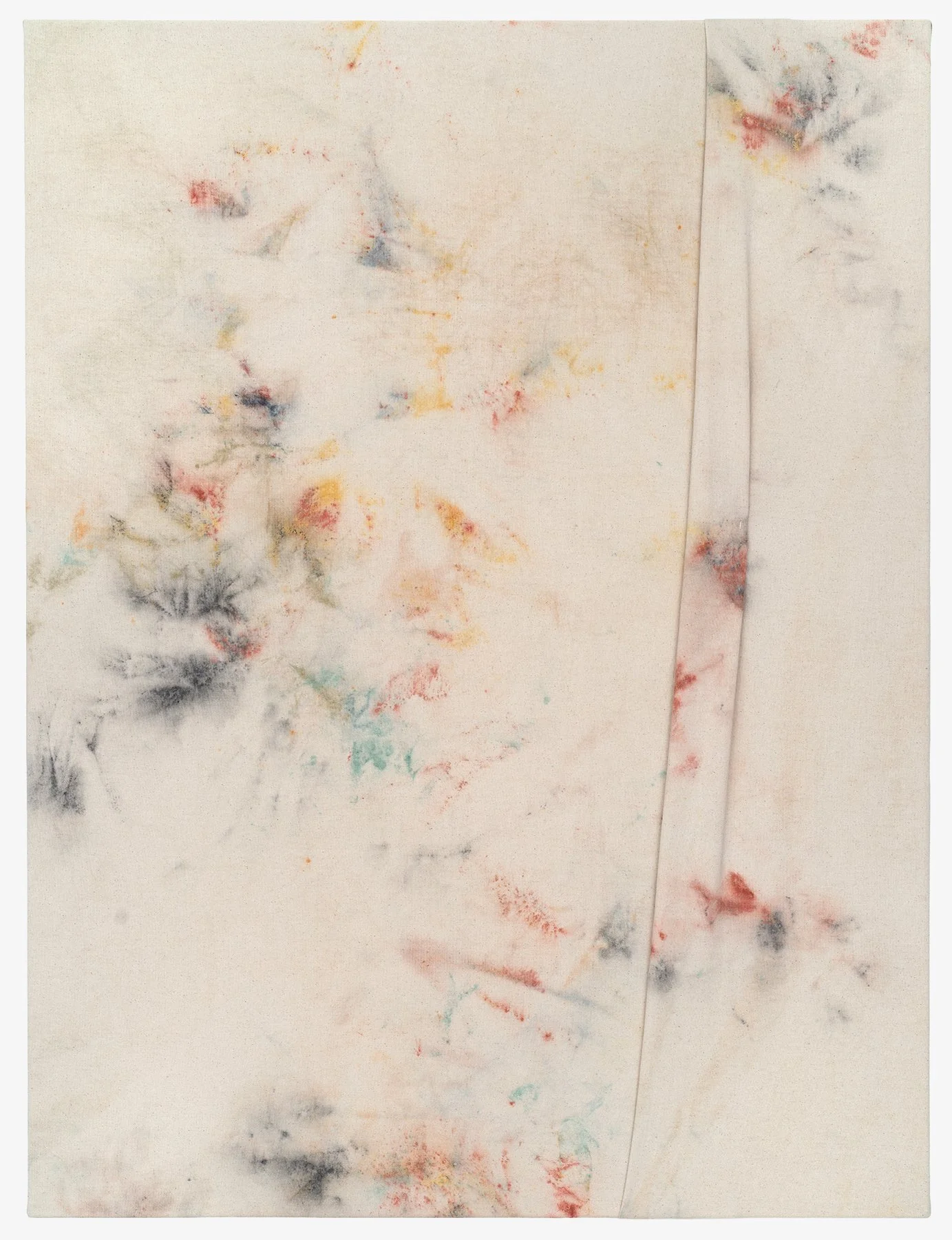   Awake I Dream , 2026                                                                                               earth pigments on stitched canvas                                                                                                    