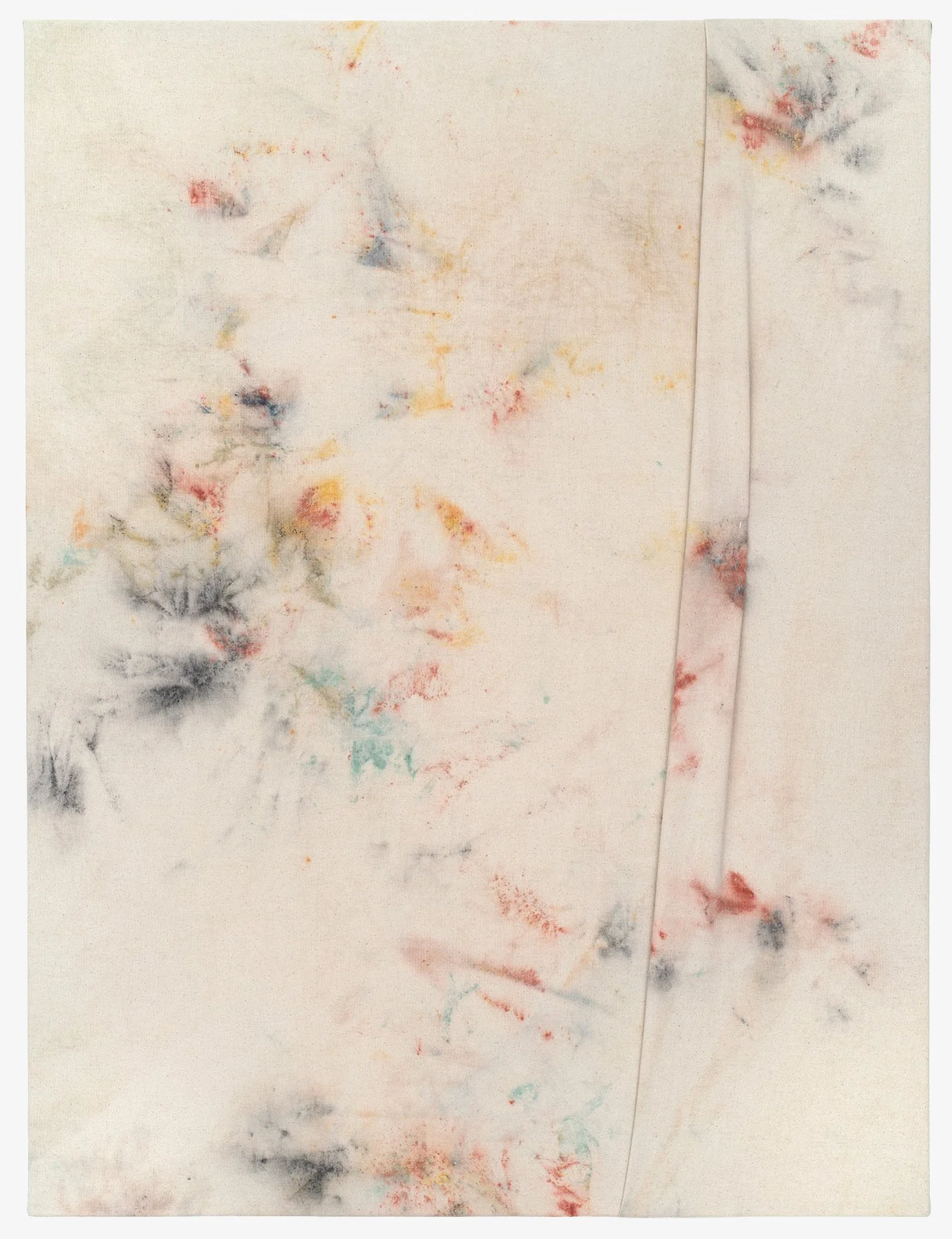   Awake I Dream , 2026                                                                                               earth pigments on stitched canvas                                                                                                    