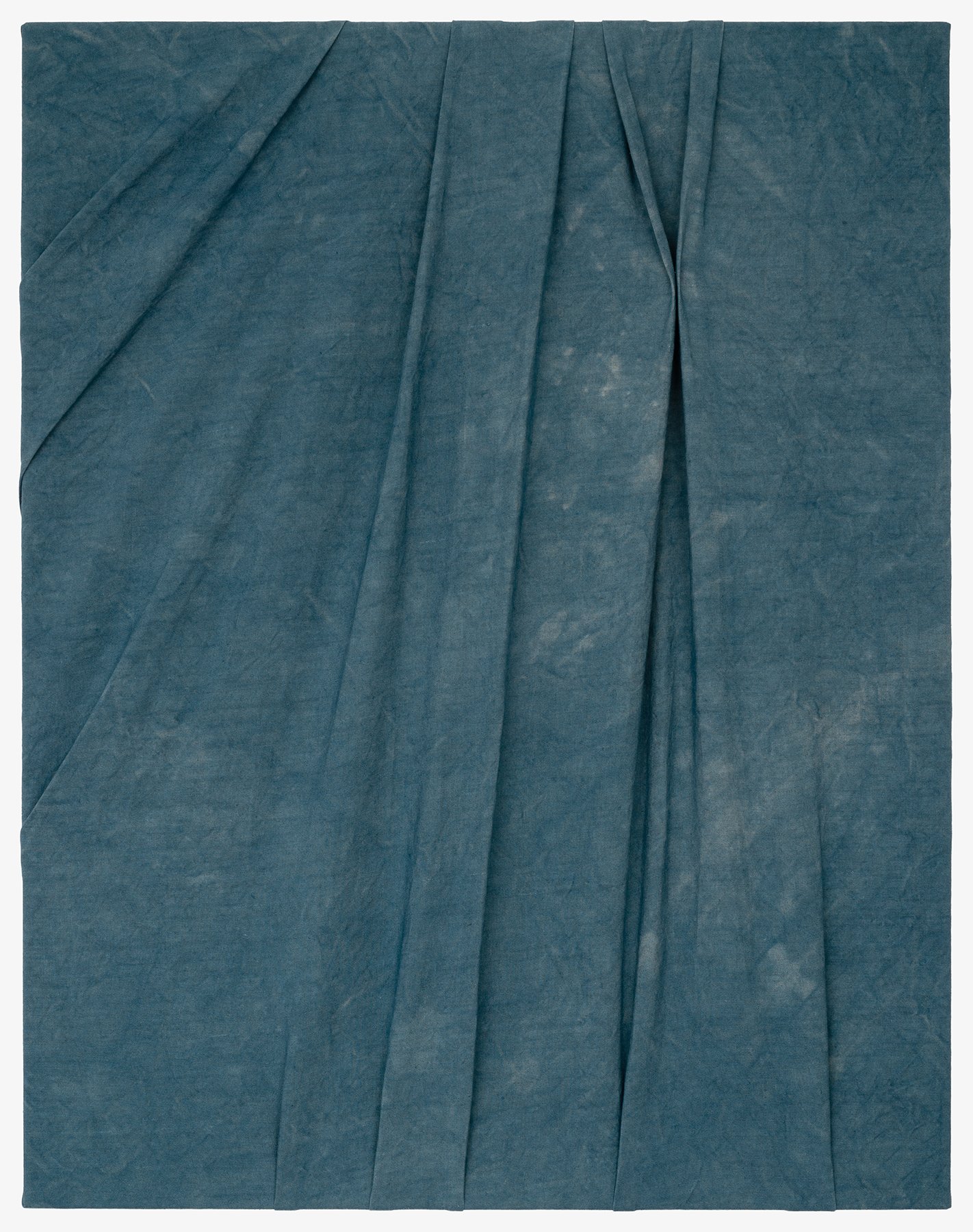   Water In Your Hands , 2026                                                                                               indigo dye on stitched linen                                                                                                  3