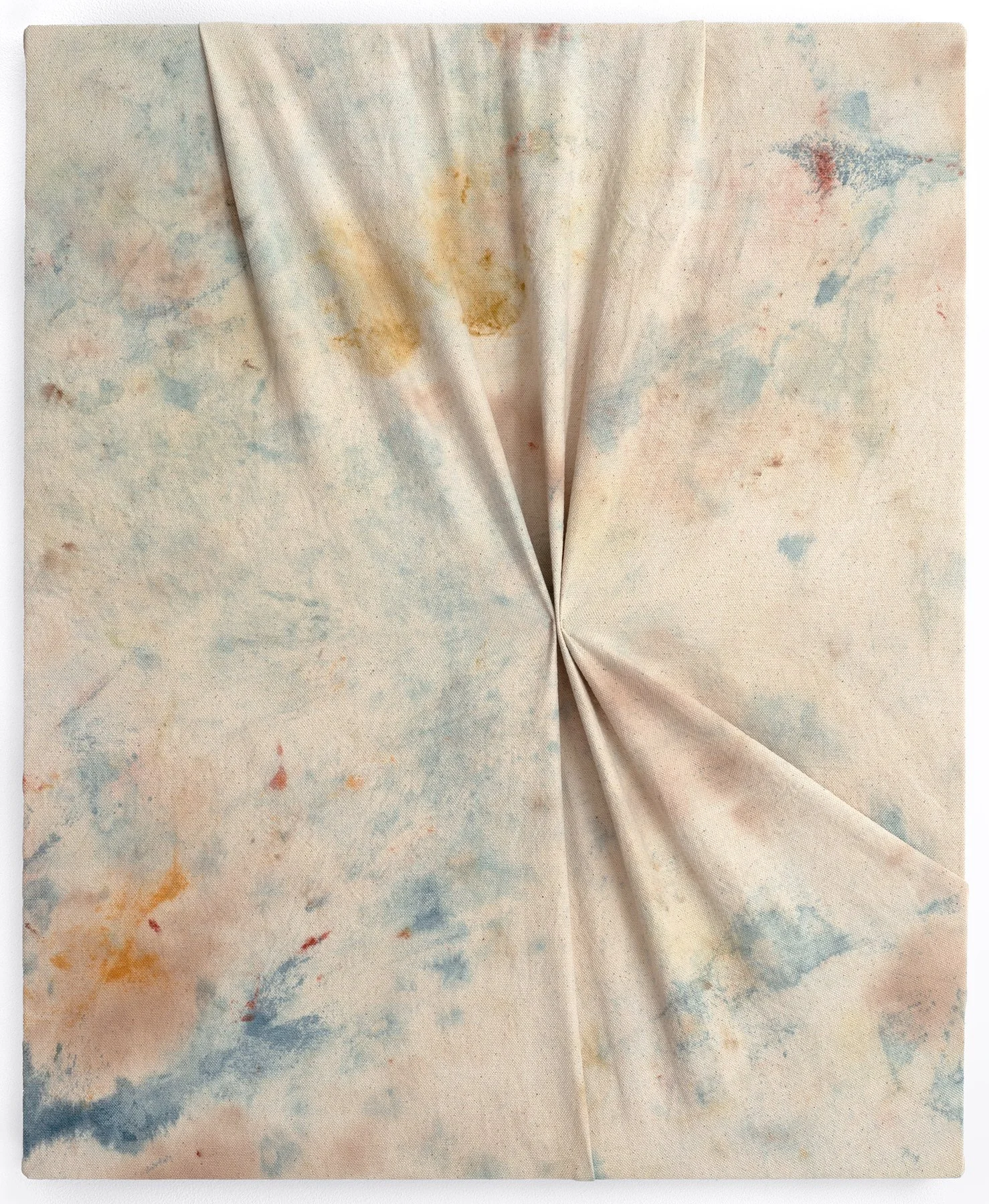   Forget Me Not , 2024 earth pigments on stitched canvas 22 x 18 inches 